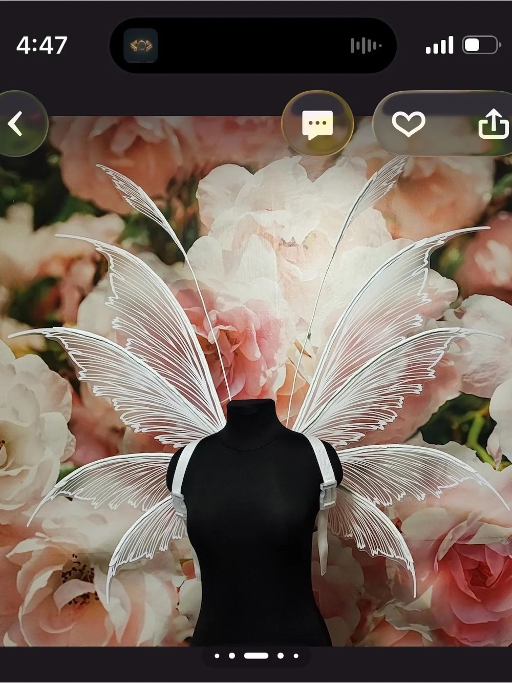 Adult Strap & Corset White Transparent Fairy Wings